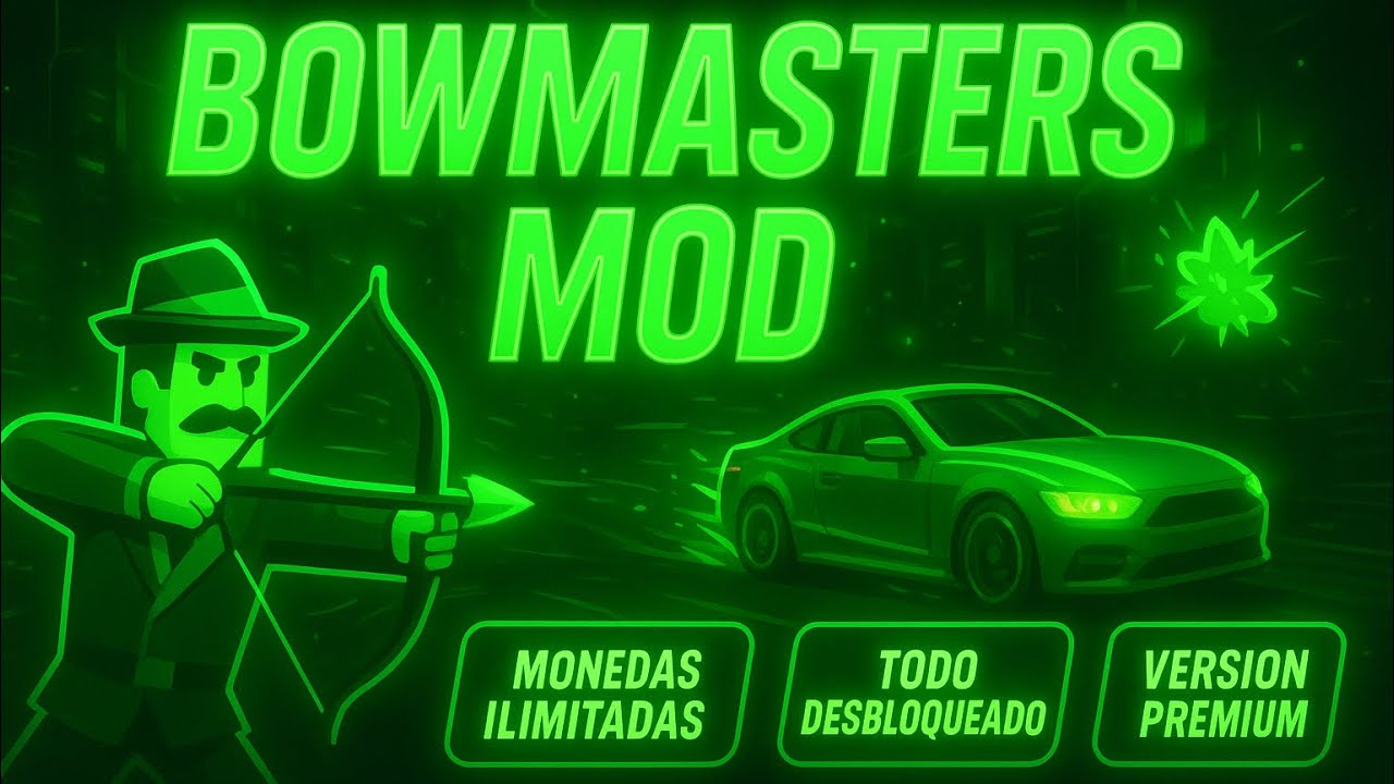 Nuevo Bowmasters 2025 Mod APK 🎯 Versión actualizada con dinero ilimitado y personajes desbloqueados