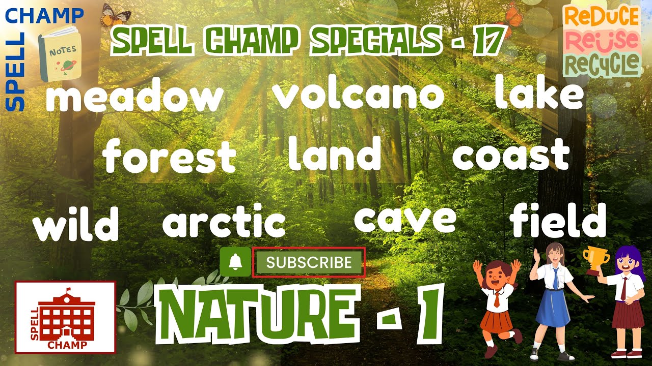 Слова для английской орфографии - Список слов, связанных с природой, часть 1 - Специальные предло...