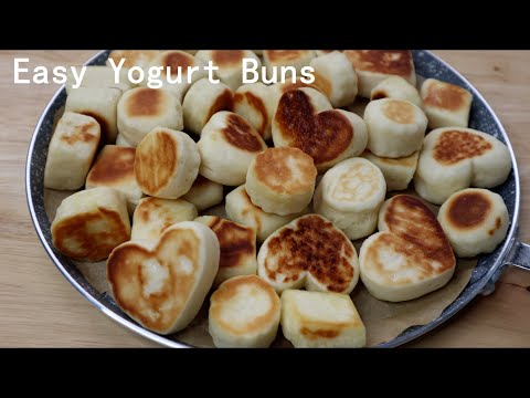 [4K Sub] One-bite Yogurt Bun ❗No oven ❗Healthy breakfast or Snacks For Kids To Grab & Go ❗ 酸奶小饼