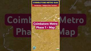 🚆 #Coimbatore Metro Rail Phase 1 - Line  1 & 2 | Complete Route Map & Stations | Rail Maps India