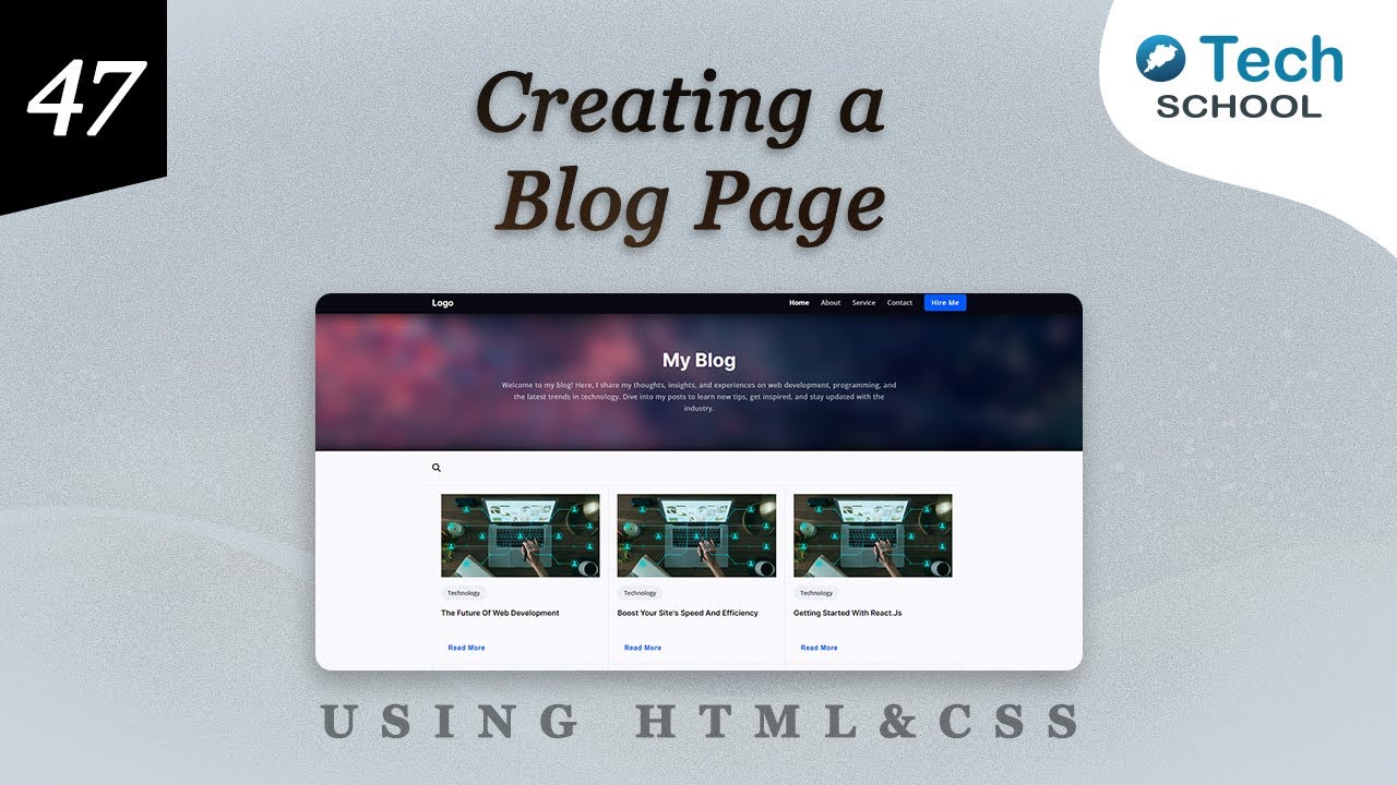 Creating a Blog Home Page with HTML & CSS - YouTube