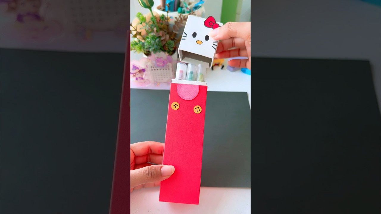 DIY Pencil Case with waste toothpaste box #shorts #diy #art #youtubeshorts