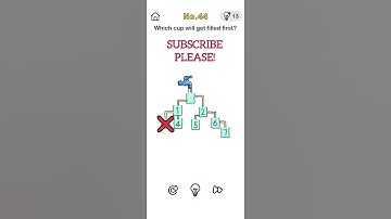 Brain Out 43 44: Which cup will get filled first?