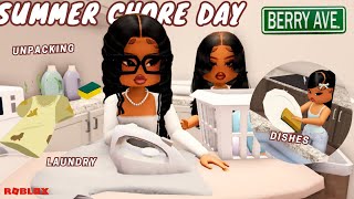 SUMMER CHORE DAY!! 🫧🧽 *chaotic fr* (Berry Avenue Roleplay) | The Wreyjo Family