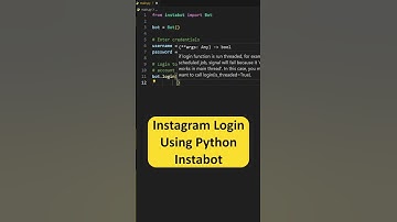 Instagram Login Using Python Instabot #python #shorts