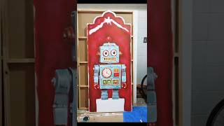 Pintando un robot de juguete 🤖🤖🤖✨ #art #drawing #arte #escenografia #setdesign #painting