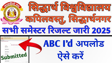 Siddharth University Result kaise check karen ✅ Siddharth University Result 2025 ✅ ABC I