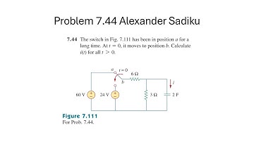 Problem 7.44 - Fundamental of Electric Circuits (Sadiku) -  The switch in Fig. 7.111 has been in