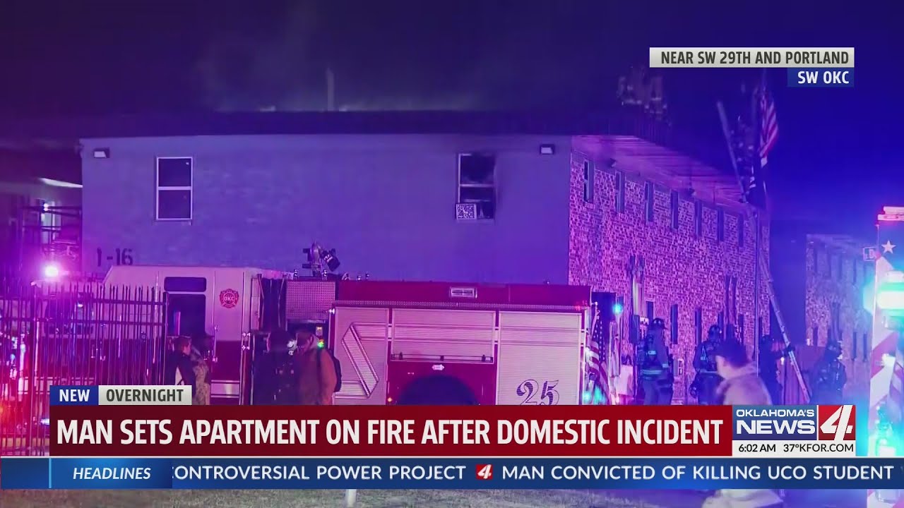 One in custody after apartment fire in SW Oklahoma City - YouTube