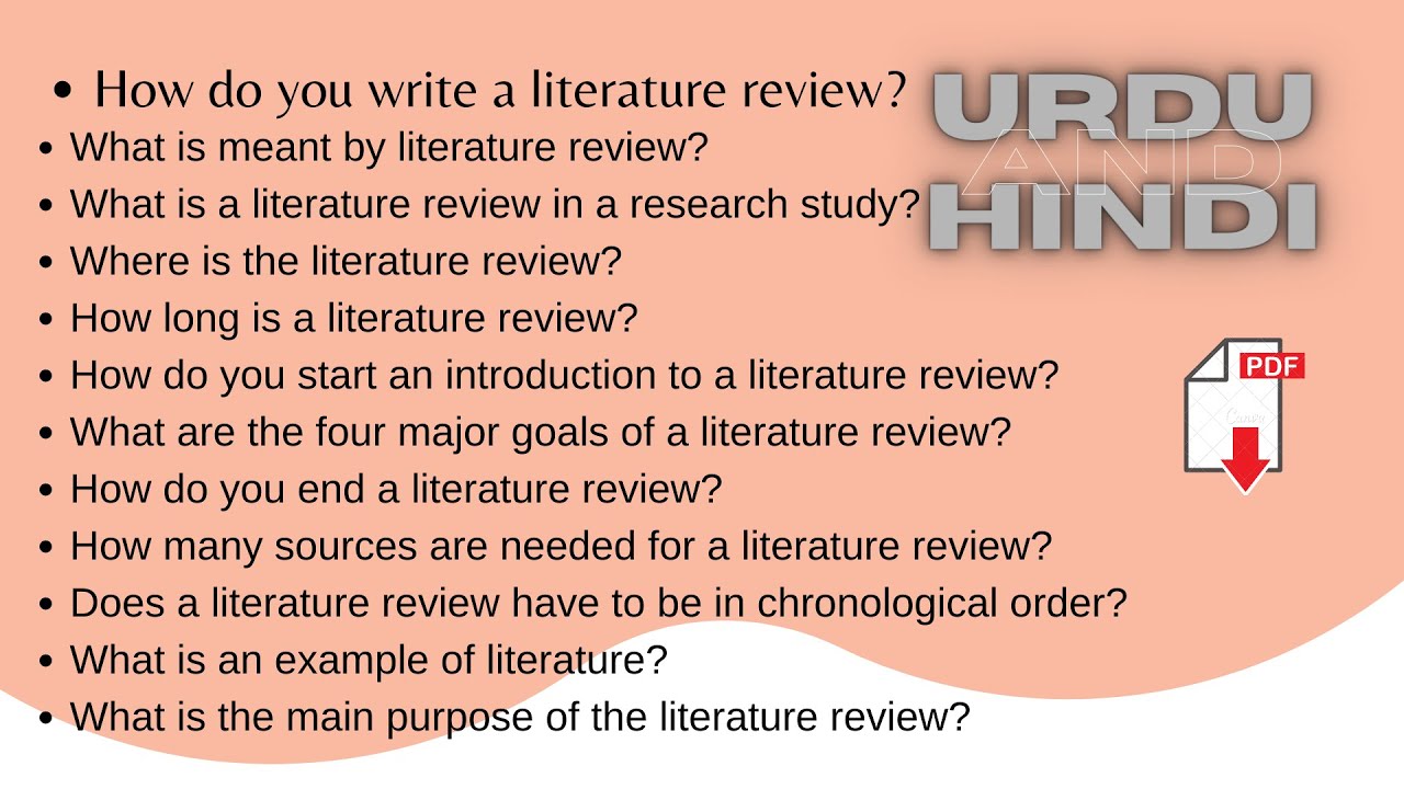 literature review in hindi