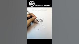 How to draw Naruto vs Sasuke ✍️🔥 #drawing #art #naruto #sasuke #anime