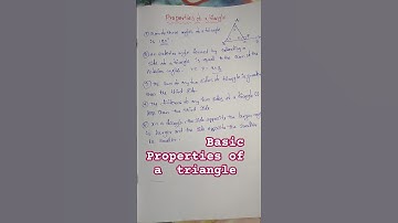 Basic properties of a triangles || #geometry #mesuration #mathstricks