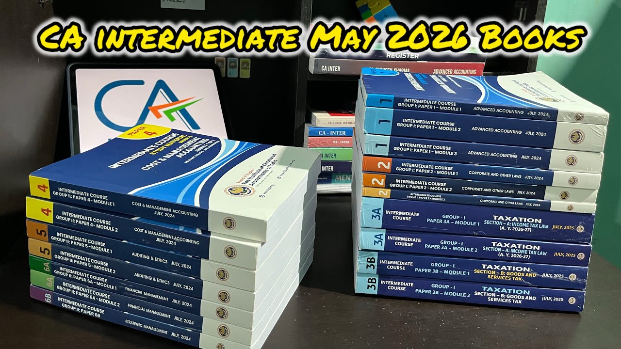 CA Intermediate MAY 2026 & SEP 2026and Jan27 Books📚 G1 & 2 . - YouTube