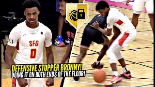 Bronny James Puts The CLAMPS ON \& TURNS UP On BOTH ENDS Of The Floor at EYBL!! SFG vs Indy Heat!
