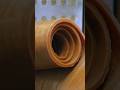 The process of mass-producing rubber bands. A rubber band manufacturing factory in Japan.