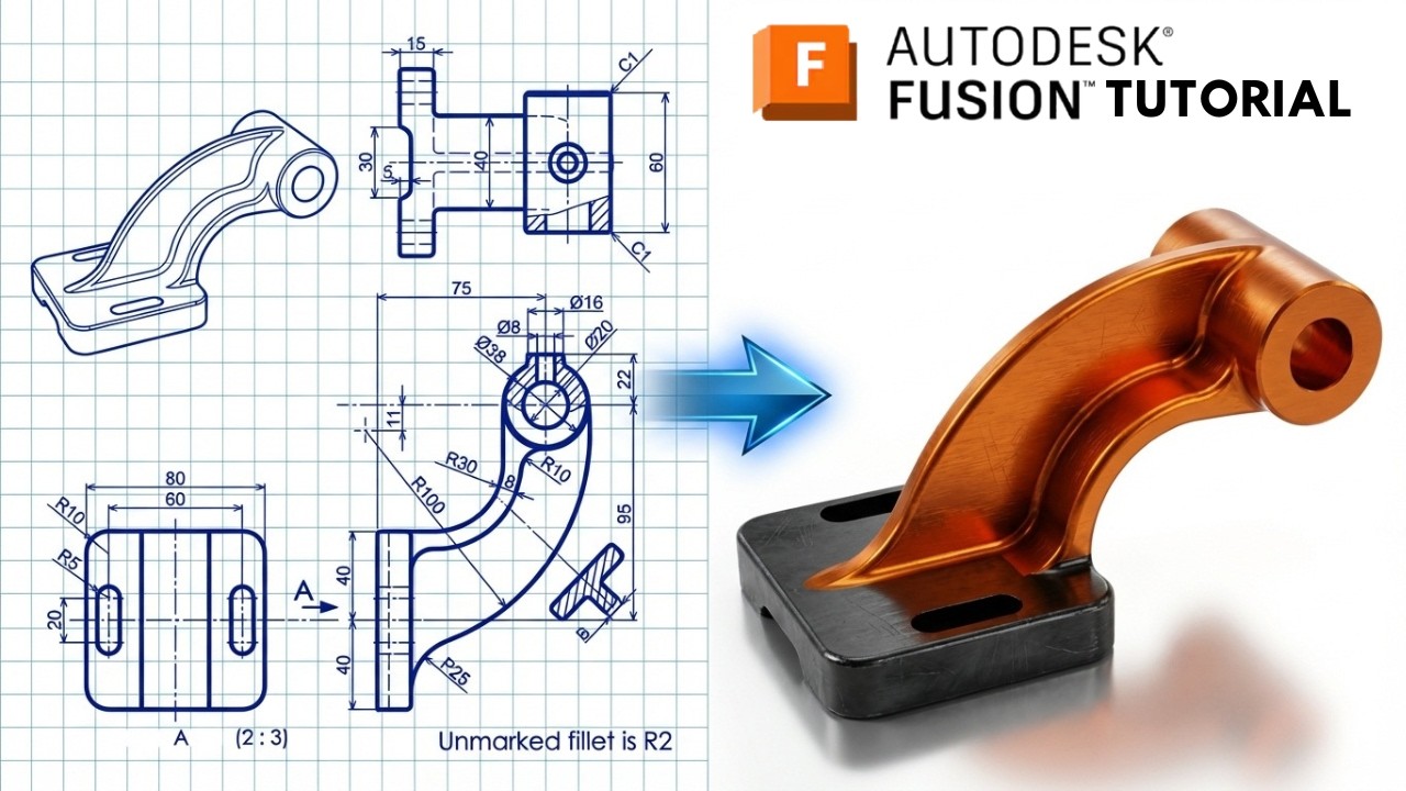 Fusion 360 From Zero | Beginner Step-by-Step Tutorial