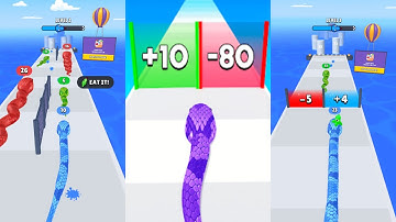 Snake Run Race Gameplay Mobile Game Walkthrough All Levels Android Ios #1