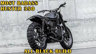 All Black Hunter 350 Scrambler Style Build | Modified Hunter 350 | Best Hunter 350 Build