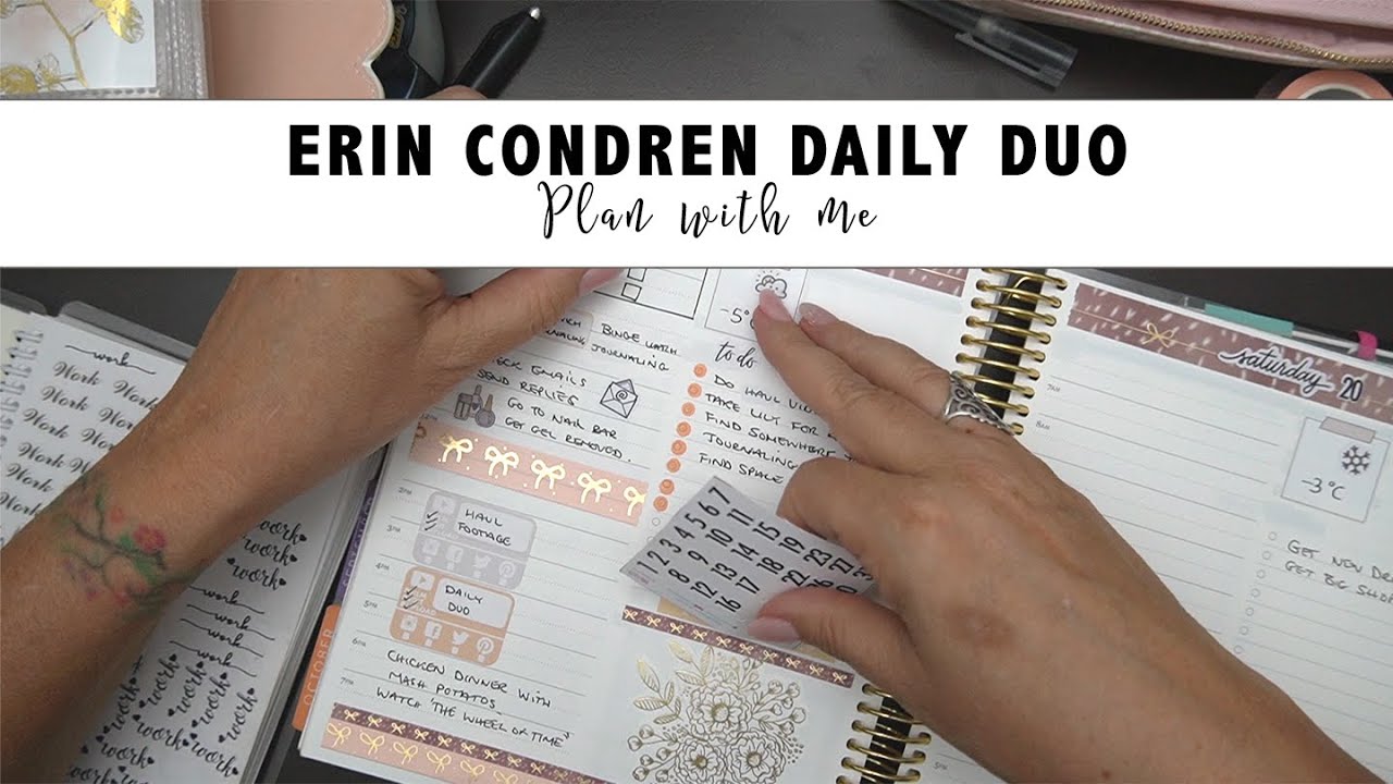 ERIN CONDREN | Daily Duo | Plan with Me | November 19 - 20, 2021 - YouTube