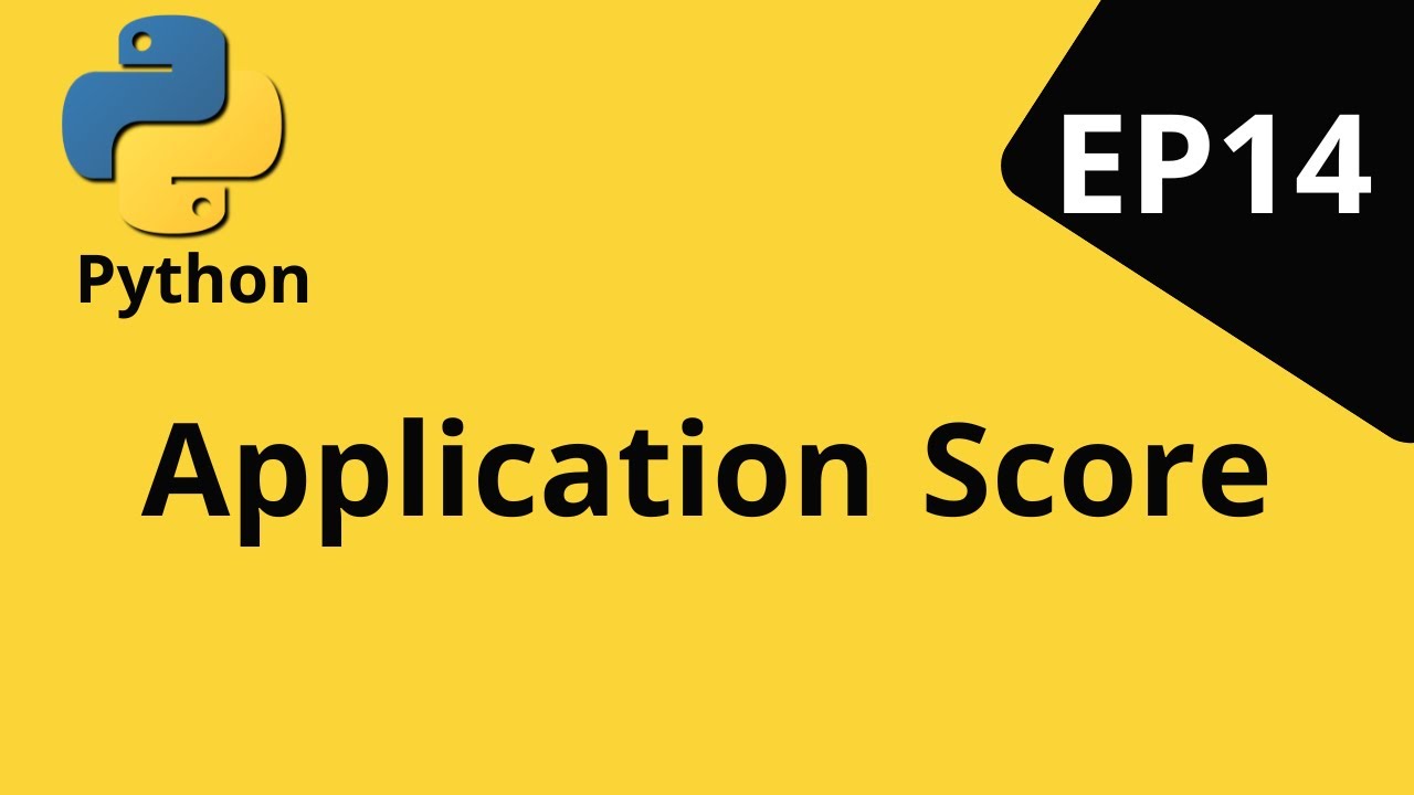 Application Score en Python - YouTube