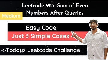 Leetcode 985 Sum of Even Numbers After Queries | Hindi