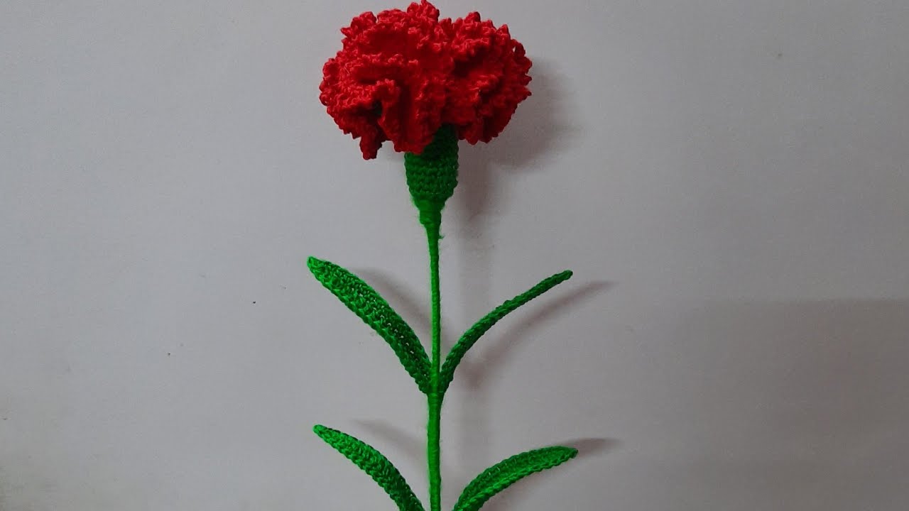 How to crochet Carnation Flower Part1 of 2 Flower YouTube