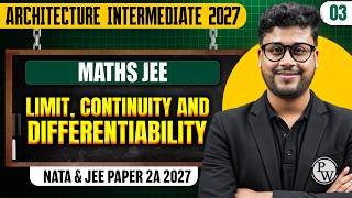 Maths JEE 03 | Limit, Continuity and Differentiability | JEE Paper 2A 2027