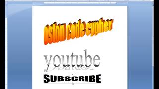 Learn how to create 3D text using Microsoft word 2007