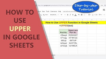 Google Sheets | UPPER Function | Convert Lowercase Text to Uppercase | Spreadsheet Tutorial