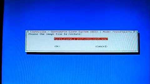 Clonezilla restore problems... are instructions correct?