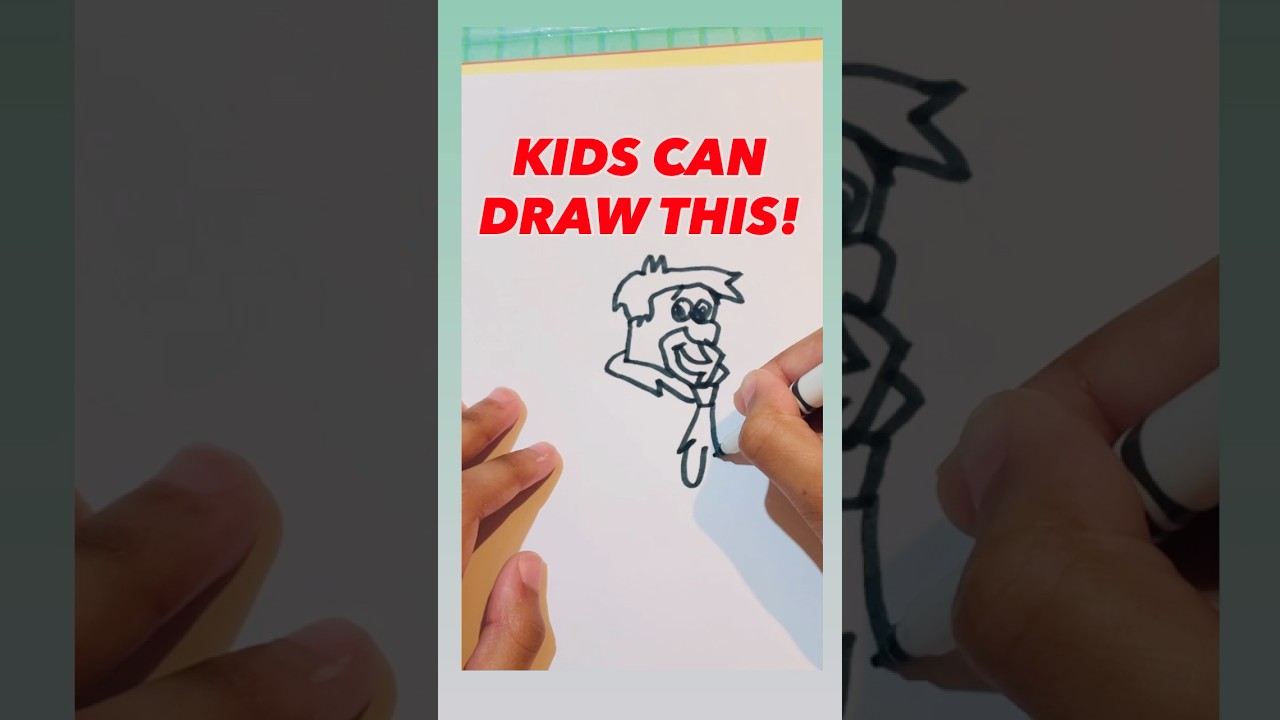 JayLen Draws Fred Flintstone ✨ | Kids Can Draw This! 