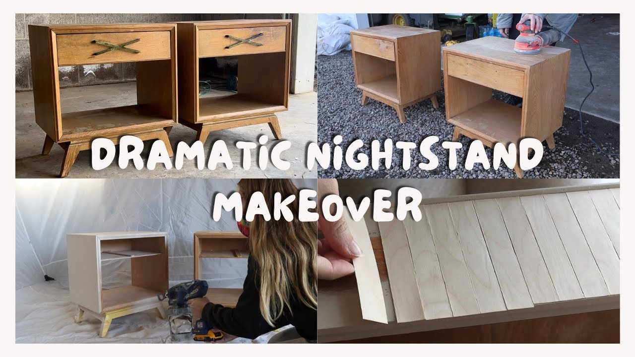 How To Upscale Your Furniture Using Wood Veneer Edge Banding/ Mid Century Modern Nightstand Makeover