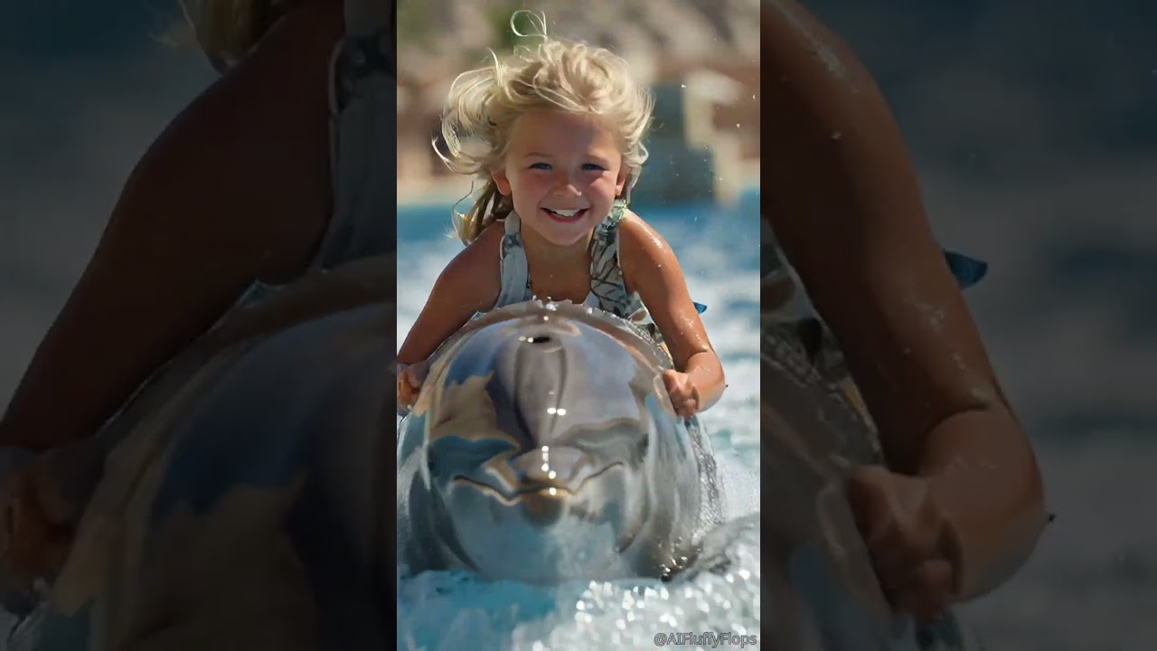 Дельфин И Девочка Разделяют Эмоциональный Момент