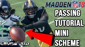 Madden 18 Tips: How To Pass The Ball Effectively In Madden 18 Gameplay! LIVE Tutorial Mini Scheme
