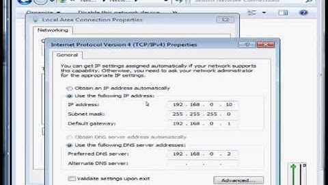 How to change the DNS server in a network card for Microsoft Windows 7