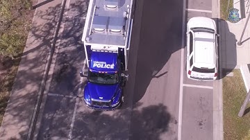 Sarasota Police Department Unveils State-of-the-Art Mobile Command Center - Drone video