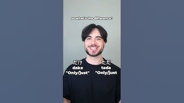 Two ways of saying "only/just" in Japanese: だけ (dake) VS ただ (tada)