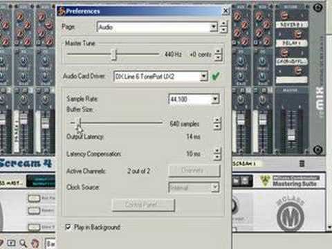 Reason 4 - Tutorial 3 - Setting the Audio preferences.