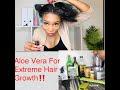 Aloe Vera Hair Oil &amp; Hair conditioner DIY +Demo for Massive hair Growth. Length Check‼️