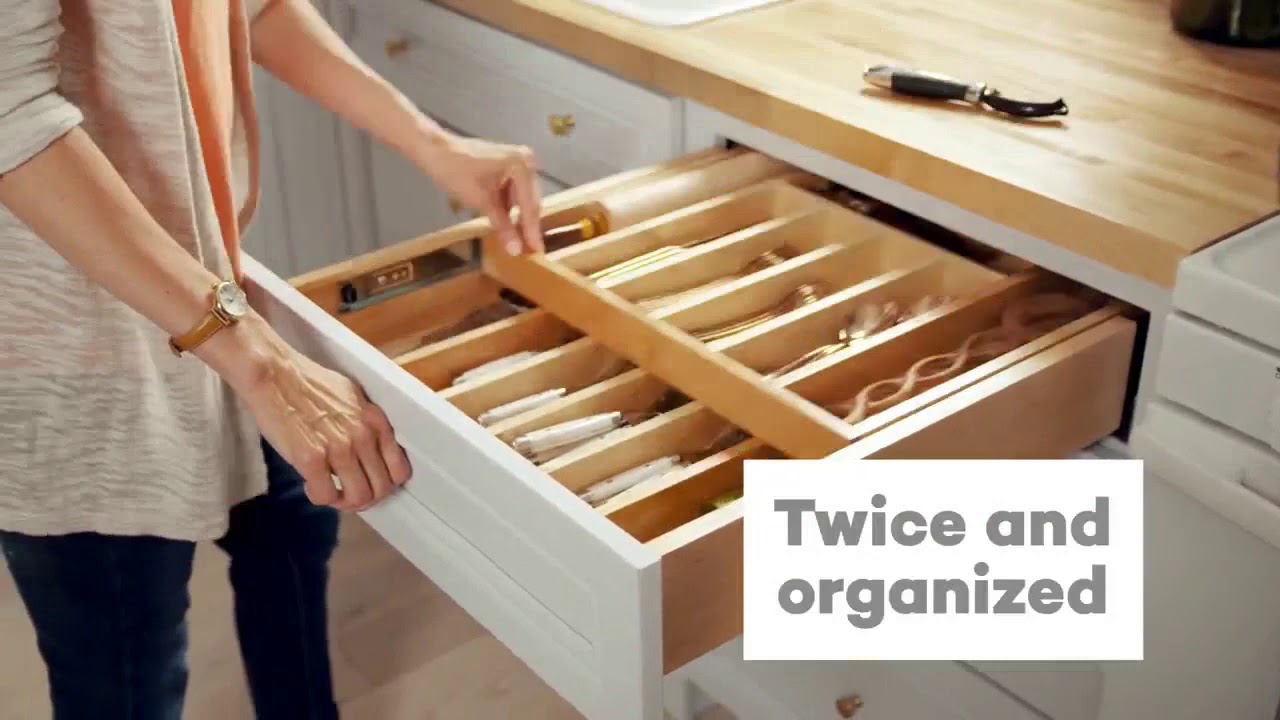 Wood-Tiered Cutlery Drawer | Houston Remodeling - YouTube