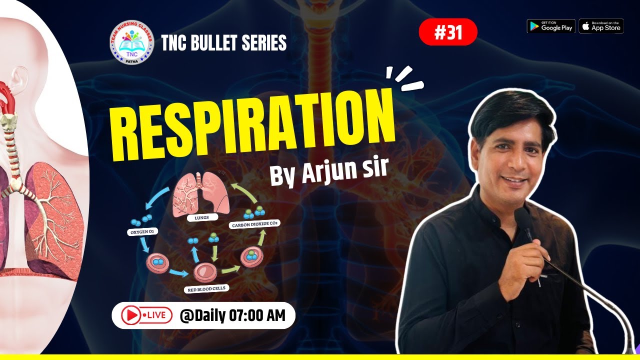 Respiration || TNC Bullet Series #31 || Most Important Topic || Daily 7.00 AM || NURSING EXAM