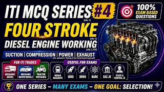 Working of Four Stroke Diesel Engine | ITI MCQ | ITI, RAILWAY, ALP, LOCO PILOT, RAILWAY TECHNICIAN