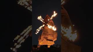 Frankenstein Windmill at Epic Universe! #darkuniverse #buringblade