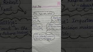 The Road Not Taken #mindmaps #roadnottaken #robertfrost #cbseenglish #grade9english