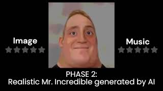 Mr Incredible Becoming Uncanny - Phases 1-35 RANKED.