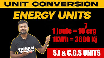 Converting Energy Units | Convert Joule to erg | Kilowatt hour to Joule Conversion | KWh to Joule