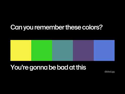 TESTING MY COLOR & SOUND MEMORY