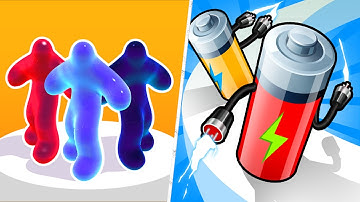Satisfying Mobile Games 2023 - Blob Runner 3D, Battery Run, Count Masters, Slice It All, A-Z Run...