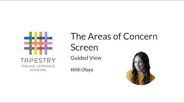 The EYFS 2021 Areas of Concern Screen - Guided View