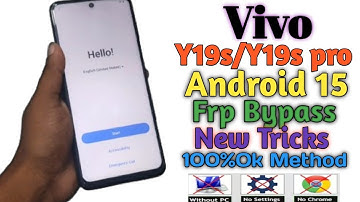 Vivo Y19 / Y19s Pro FRP Bypass Android  15 |  Vivo Android 15 frp bypass | WITHOUT PC